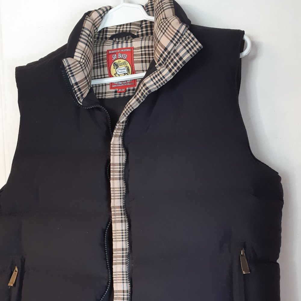 authentic Baker 5/A plaid down vest
